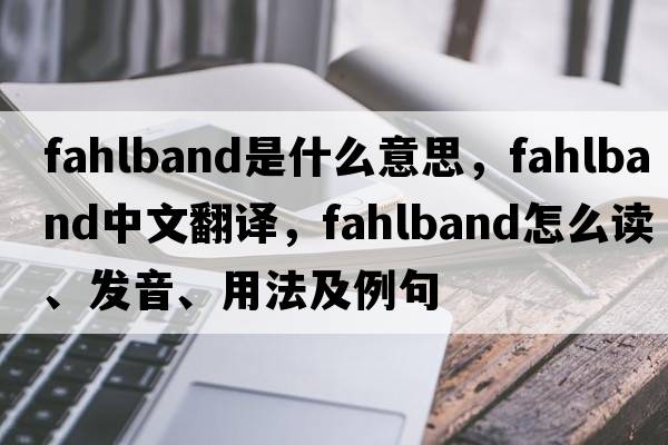 fahlband是什么意思，fahlband中文翻译，fahlband怎么读、发音、用法及例句